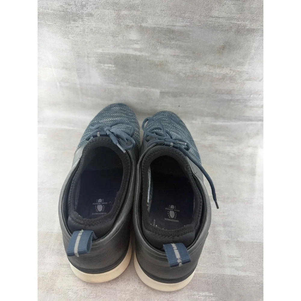 Johnston Murphy XC4 Prentiss Navy Knit Leather Waterproof Shoes 25-3057 Men 13M